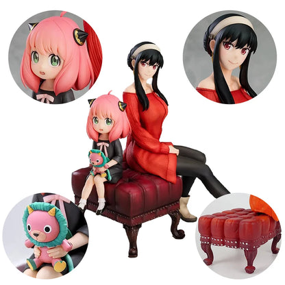 Figuras ESPÍA×FAMILIAR de 15 cm | Figuras que representan a Anya y Yor Forger. Ideal como decoración de mesa, esta detallada figura es perfecta para niños y fanáticos de SPY×FAMILY. Una gran opción de regalo para los amantes del anime. 