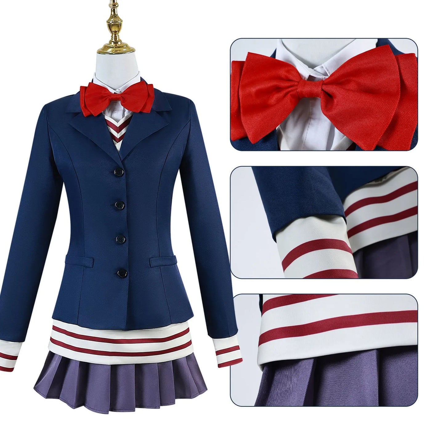 Adopta el auténtico estilo Dan Da Dan con estos uniformes de cosplay inspirados en los trajes de Aira Shiratori y Okarun. Perfecto para convenciones, sesiones de fotos o eventos de cosplay.