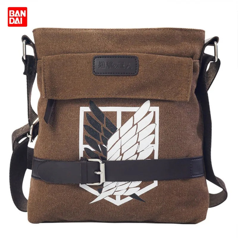 Attack on Titan Large Capacity Crossbody Bag | Show off your passion for Attack on Titan with this retro crossbody bag. Designed to be simple and versatile, this bag offers a large storage capacity, ideal for everyday use 