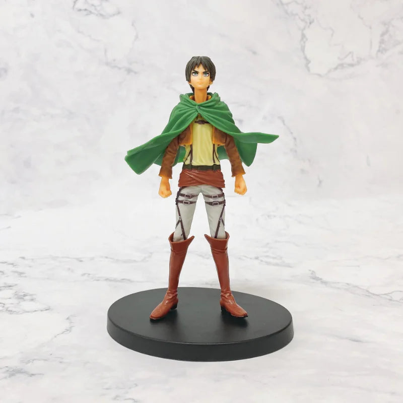 Figuras de Ataque a los Titanes de 16 cm | Figuras coleccionables que representan a Eren, Mikasa y Levi de Attack on Titan. Ideales para fanáticos y coleccionistas, estos modelos detallados traen el mundo del anime a tu espacio. 