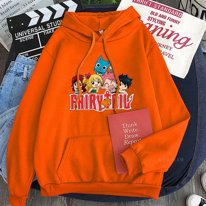 Sweat à capuche pour hommes et femmes inspiré de Fairy Tail. Ce pull en molleton est parfait pour l'automne et l'hiver, un incontournable pour les fans de manga