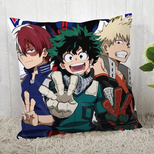 Funda de almohada My Hero Academia de 45*45cm. Ideal para decorar una habitación, un coche o una cama. Un regalo perfecto para los fanáticos del anime.