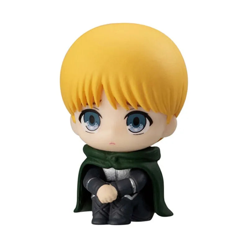 Figuras de Ataque a los Titanes | Figuras originales de BANDAI Attack on Titan de la serie Final Waiting. Descubre a Eren, Mikasa, Armin, Levi y Hansi como minifiguras de Gashapon, perfectas para completar tu colección o para regalar. 