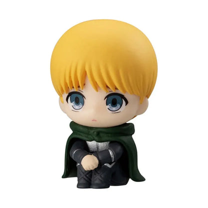 Figuras de Ataque a los Titanes | Figuras originales de BANDAI Attack on Titan de la serie Final Waiting. Descubre a Eren, Mikasa, Armin, Levi y Hansi como minifiguras de Gashapon, perfectas para completar tu colección o para regalar. 