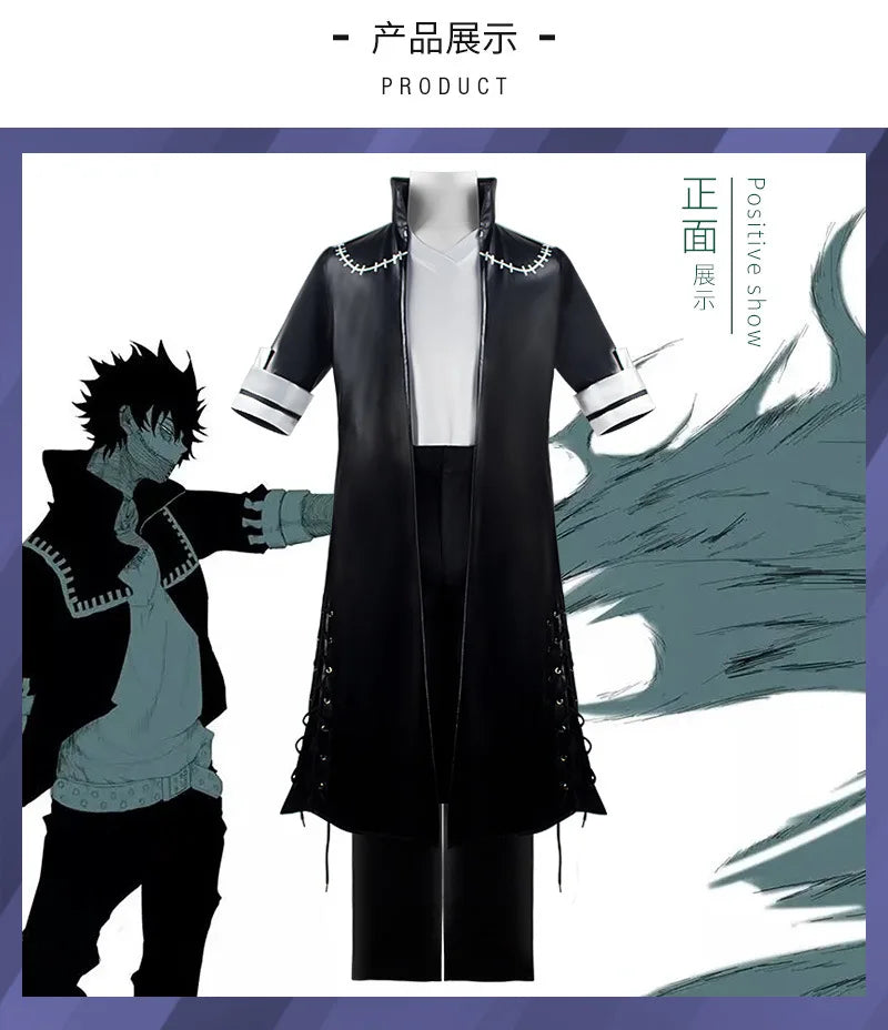Adopta el aspecto de Toya Todoroki, uno de los villanos más formidables de My Hero Academia, con este disfraz de cosplay que incluye un abrigo negro, una camisa y pantalones. Perfecto para convenciones, Halloween o eventos temáticos.