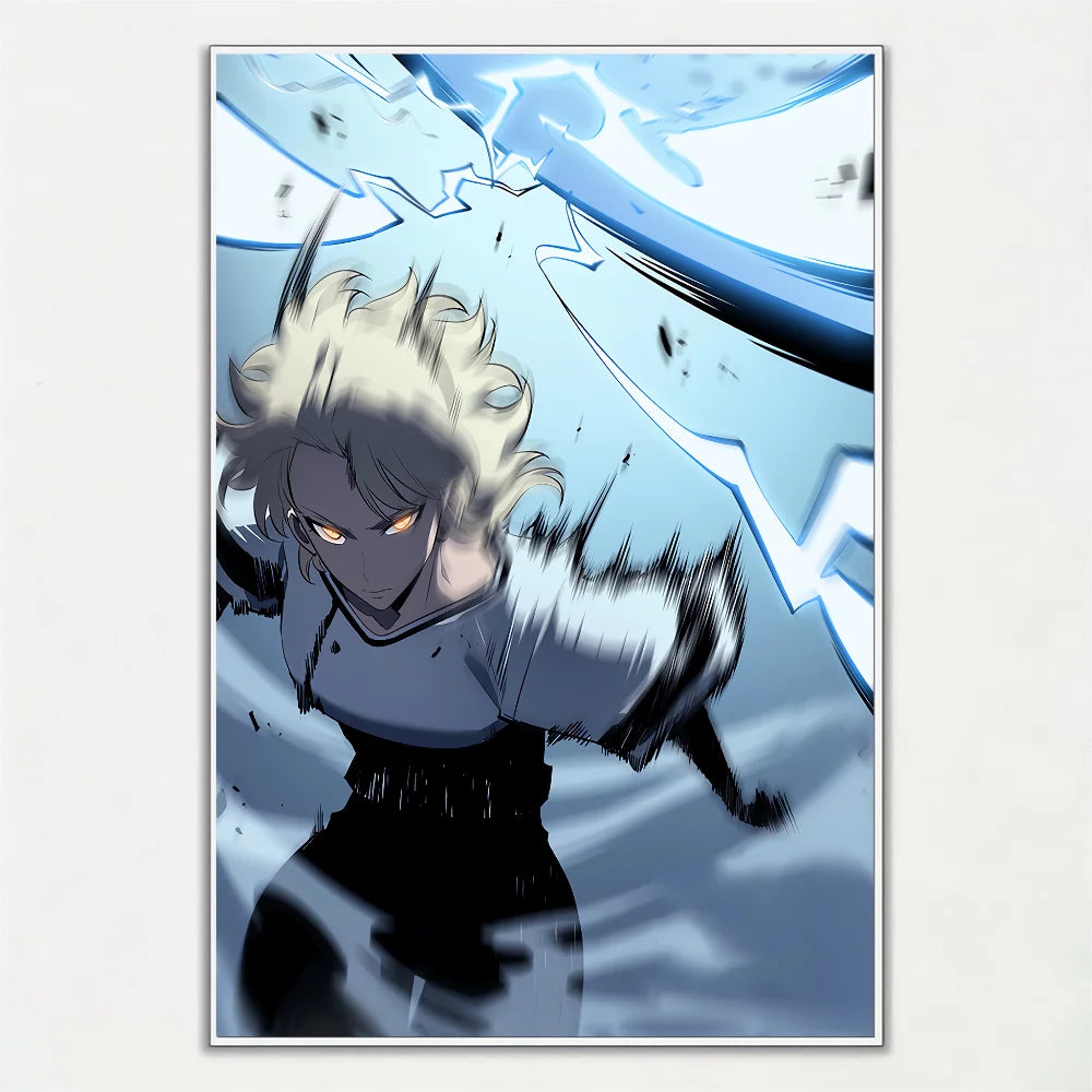 Solo Leveling Unframed Poster | Digital Art Poster for Wall Decor. Ideal for living room, bedroom, restaurant or kitchen. Perfect for anime fans and home decor lovers.