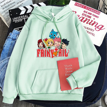 Sweat à capuche pour hommes et femmes inspiré de Fairy Tail. Ce pull en molleton est parfait pour l'automne et l'hiver, un incontournable pour les fans de manga