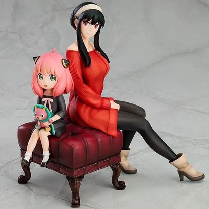Figuras ESPÍA×FAMILIAR de 15 cm | Figuras que representan a Anya y Yor Forger. Ideal como decoración de mesa, esta detallada figura es perfecta para niños y fanáticos de SPY×FAMILY. Una gran opción de regalo para los amantes del anime. 