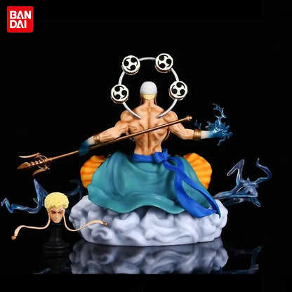 30cm One Piece Figure | Enel with Double Head PVC figure representing Enel, the god of lightning, with two interchangeable expressions. Ideal for One Piece fans, this collectible statue is perfect as a decoration or gift 