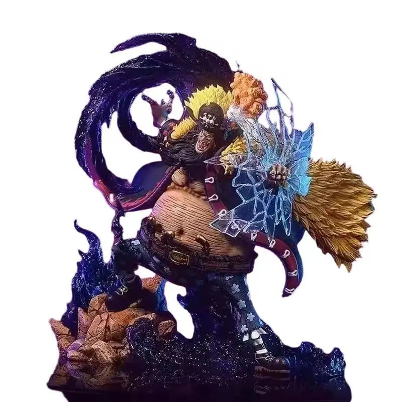 Figura de una pieza de 22 cm | Figura que representa a Barbanegra (Marshall D. Teach) del manga One Piece. Ideal para coleccionistas y como decoración de interiores. Perfecto para completar una colección o regalar a los fans de One Piece. 